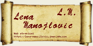 Lena Manojlović vizit kartica